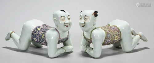 Pair Chinese Porcelain Child Figures