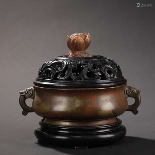 QING DYNASTY BRONZE CENSER