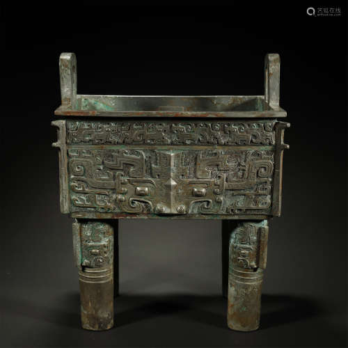 ANCIENT CHINESE,BRONZE TRIPOD CENSER,DING