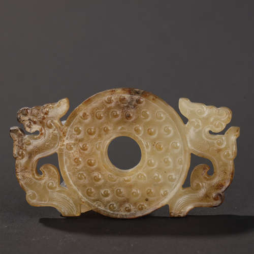 ANCIENT CHINESE JADE DRAGON PENDANT