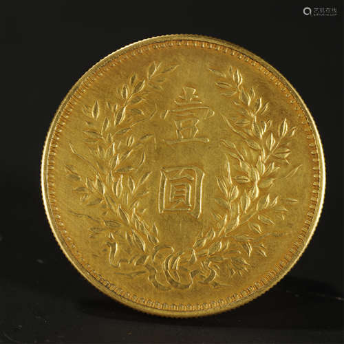 A CHINESE GOLD COIN