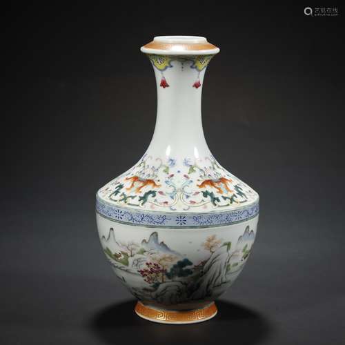 A CHINESE FAMILLE-ROSE VASE