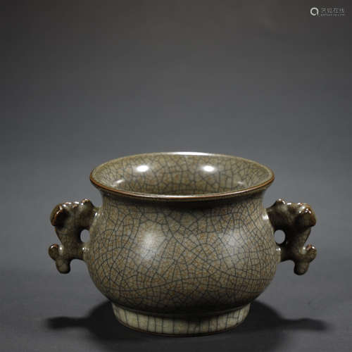 ANCIENT CHINESE CELADON-GLAZED CENSER