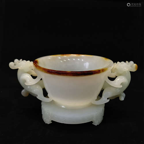 ANCIENT CHINESE HETIAN JADE CUP