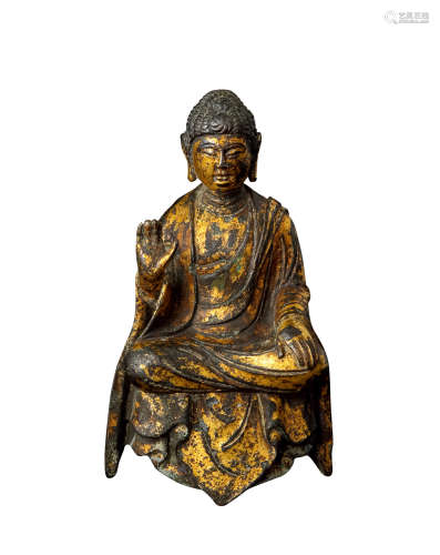 銅鎏金阿彌陀佛像
