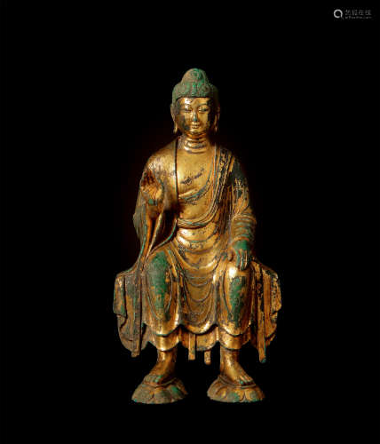 銅鎏金阿彌陀佛像
