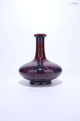 chinese flambe glazed porcelain vase