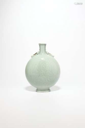 chinese celadon glazed porcelain vase (defect)