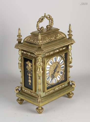 French bronze mantel clock, 1880