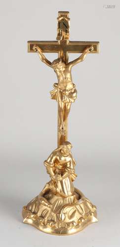 Gilded wooden crucifix