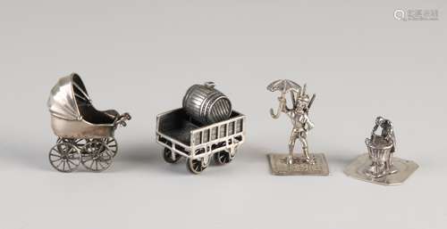 4 Silver miniatures