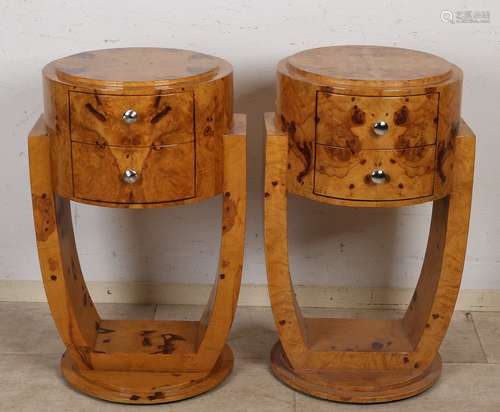 Set of Art Deco bedside cabinets