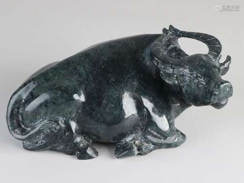 Chinese water buffalo carved from jade