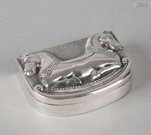 Silver box with lid