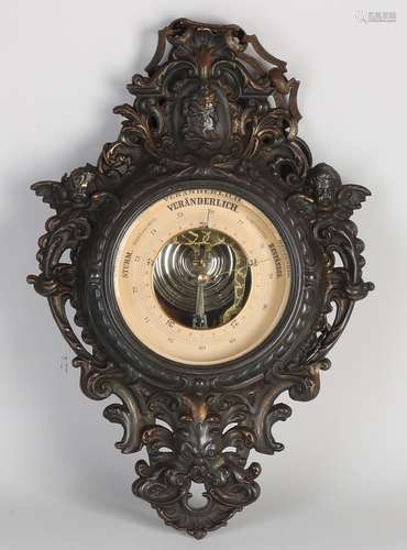 Antique wall barometer, 1880