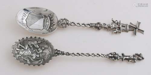 2 Silver occasional spoons