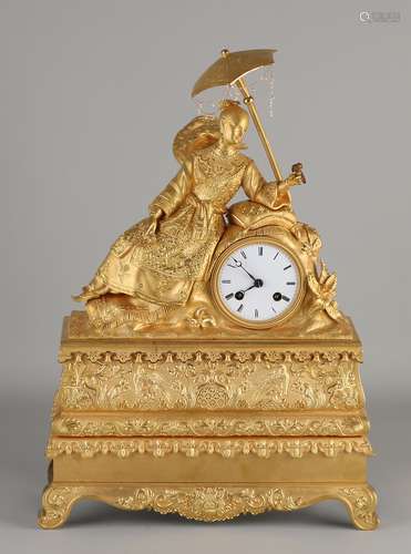 Rare ormolu Charles Dix mantel clock, 1840