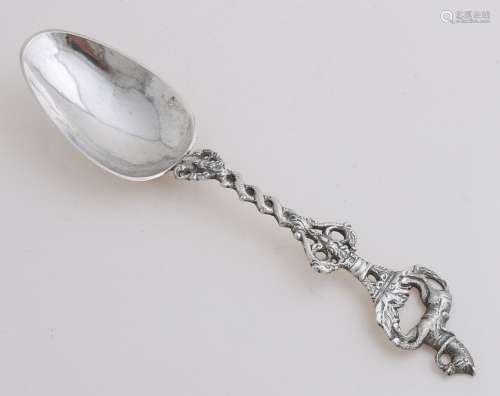 Silver birth spoon, 1870
