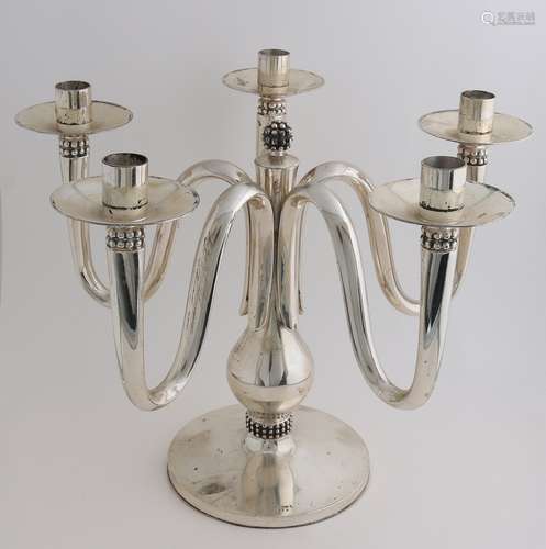 Silver design candlestick