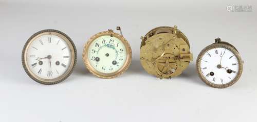 Four antique French pendulum clocks