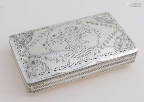 Silver tobacco box, 1846