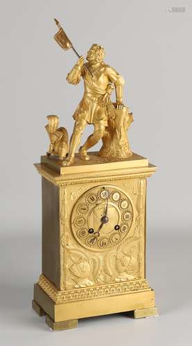 Fire-gilded mantel clock