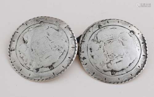 2 silver trouser pieces, 1833