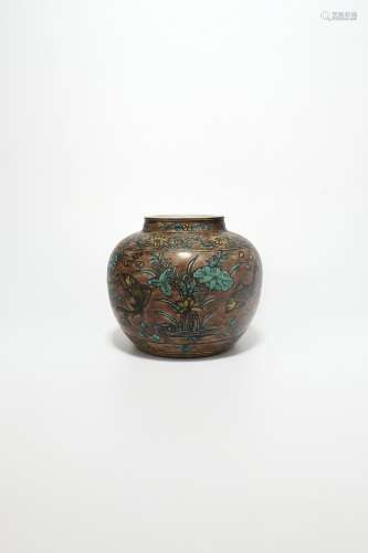 chinese sancai porcelain pot