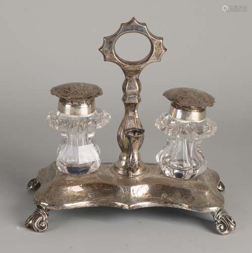 Silver inkstand