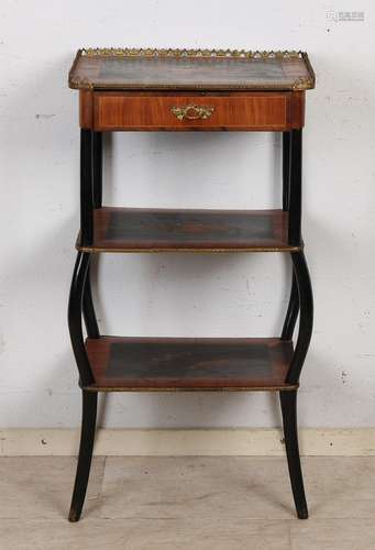 Inlaid etagere table