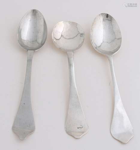 3 18th century silver spoons