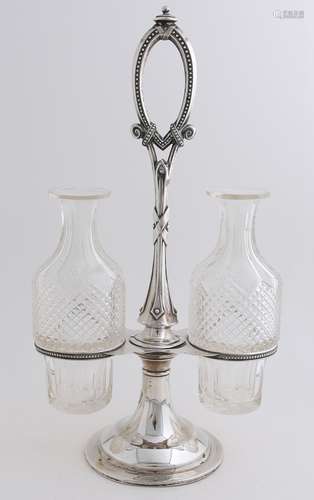 Oil vinegar set with silver