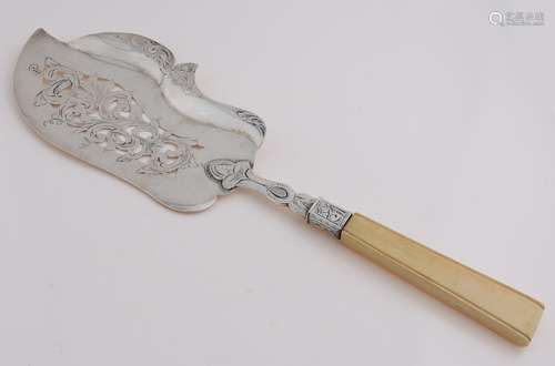 Silver fish scoop, 1853