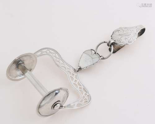 Silver clew holder & skirt hook