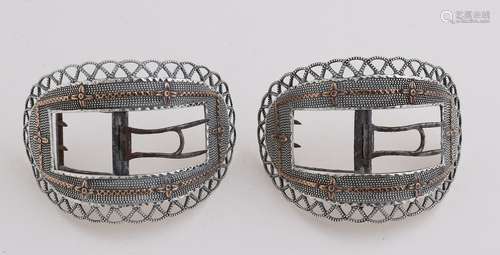 Pair of silver shoe buckles