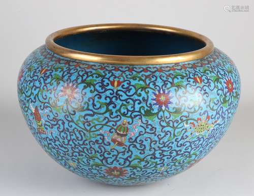 Chinese cloisonné bowl, Ø 30 cm.