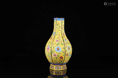 chinese bronze enameled vase