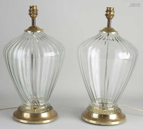 Two lamps (glass)