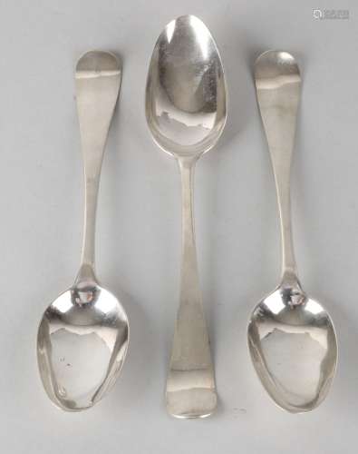 Three antique silver spoons (Groningen)
