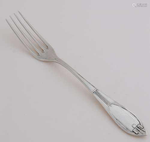 Silver Art Deco fork