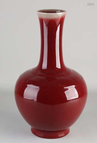 Marked Chinese Sang de Boeuf vase