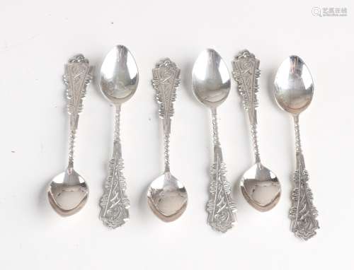 Six silver bubble spoons