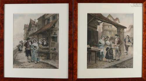 2x 19th Century prints after Alonzo Perez