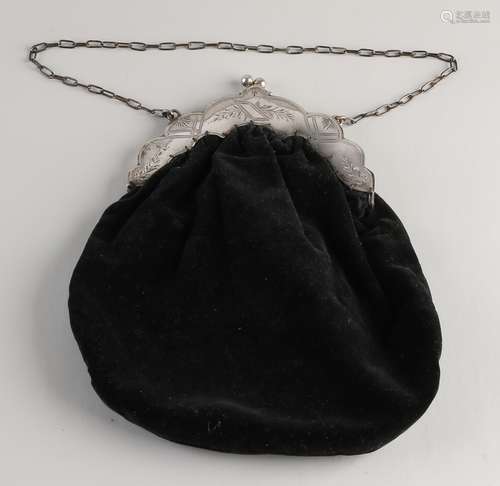 Bag with silver handle