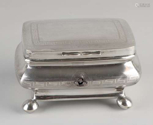 Silver tea box