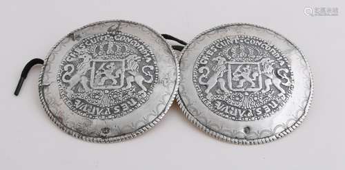 Pair of silver trouser pieces