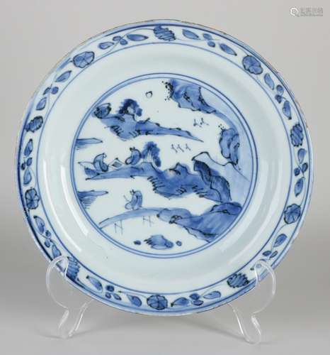 17th century Wanli plate Ø 20.7 cm. I.