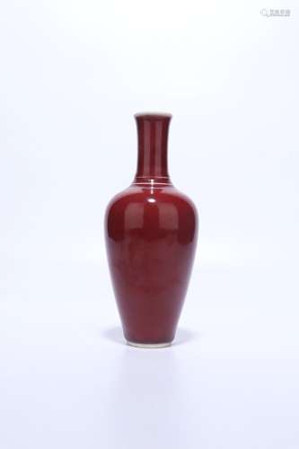 chinese underglaze red porcelain bottle vase