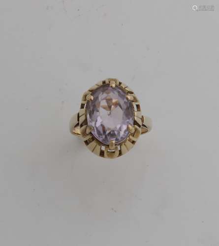 Gold ring with amethyst