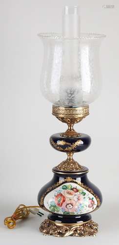 French porcelain table lamp